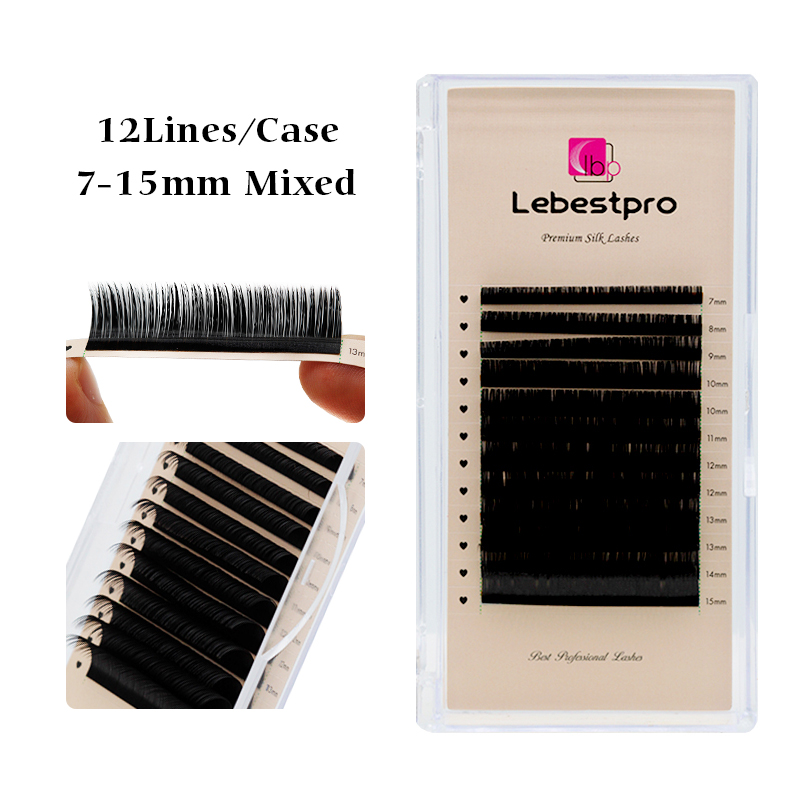 0.12 DD Curl Mix Soft Silk Lashes